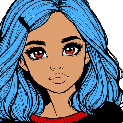 realistic girl whith cute eyes