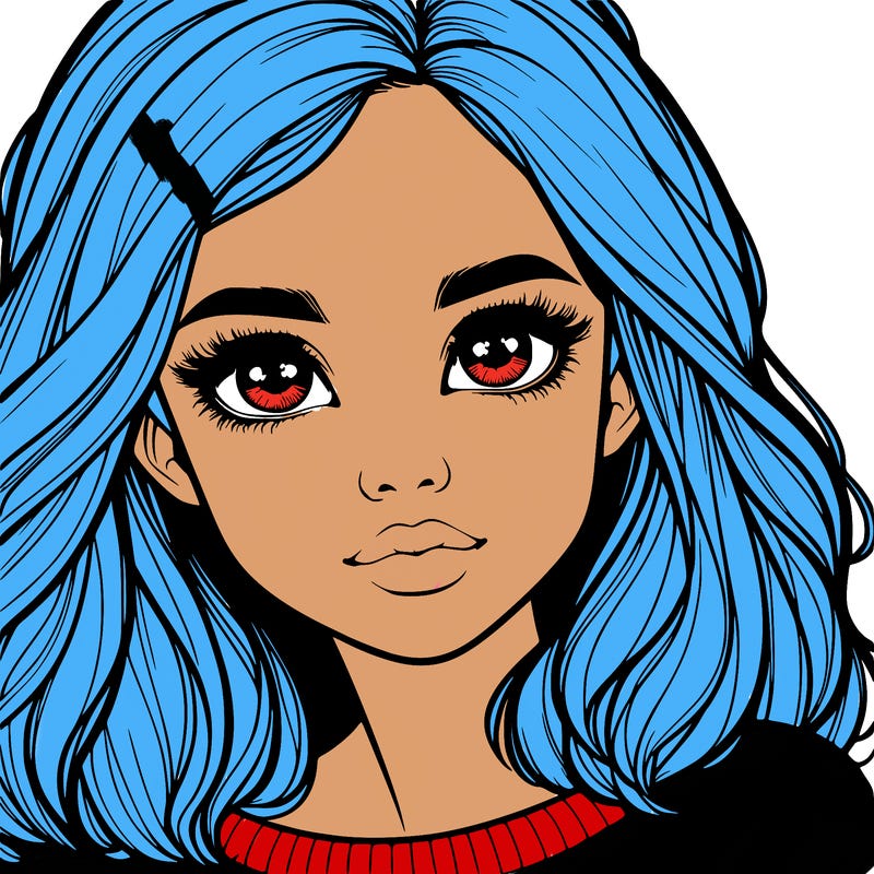 realistic girl whith cute eyes