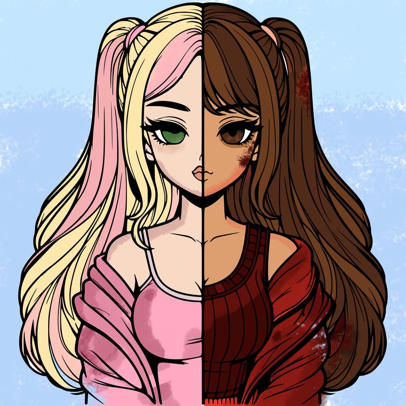 realistic girl split