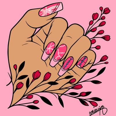 nails with french tip