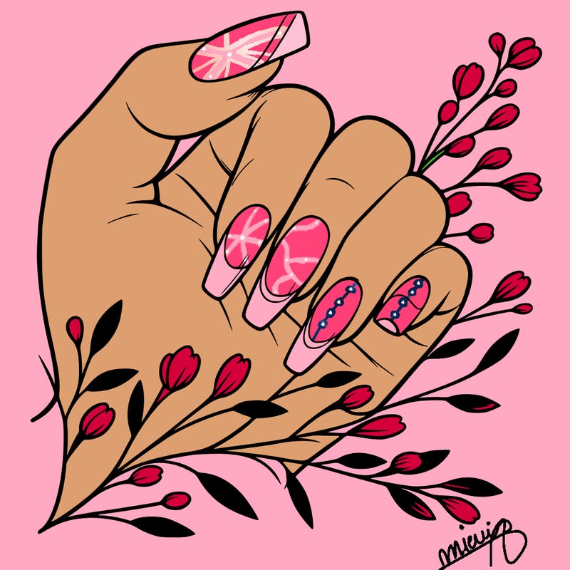nails with french tip