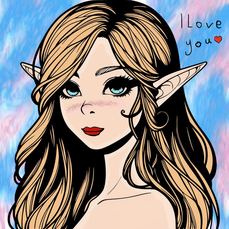 elf girl realistic dark fantasy