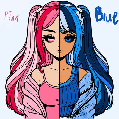 realistic girl split