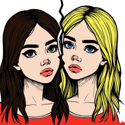 realistic girl split