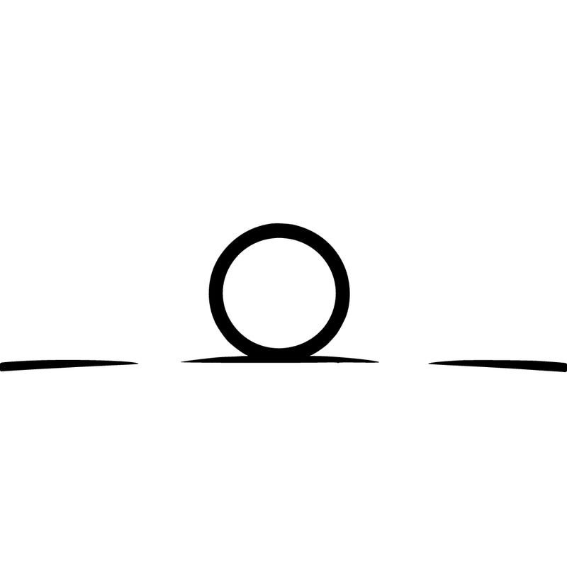 a very tiny circle in the middle of a blank page