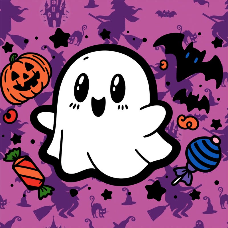 halloween cute little ghost