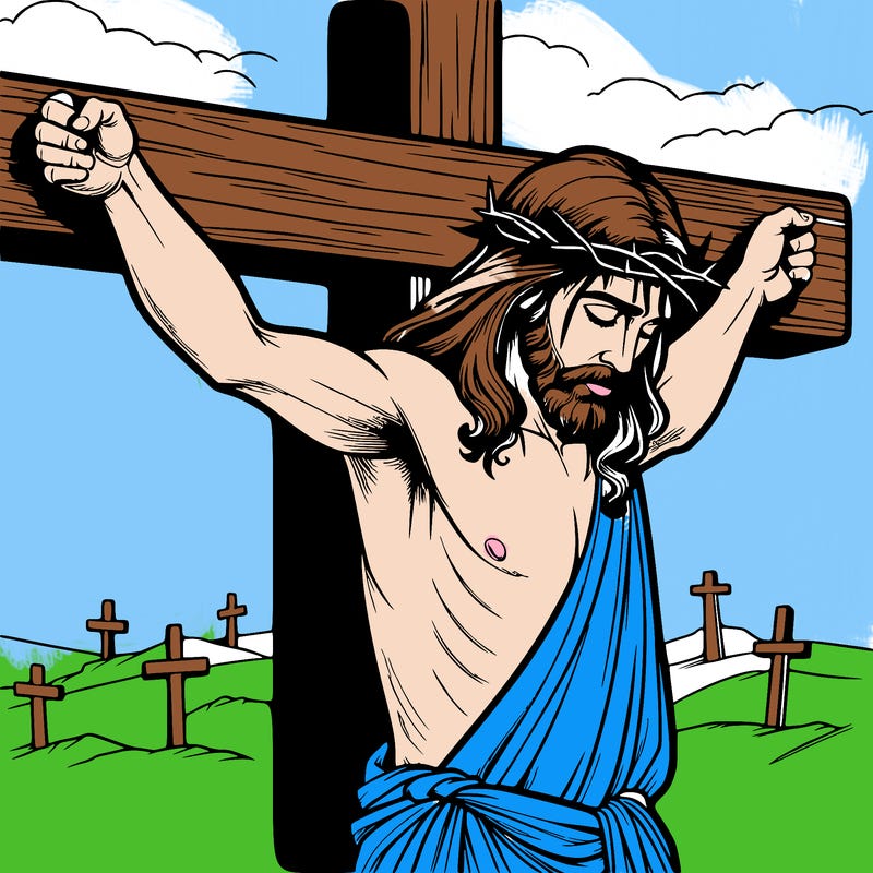 jesus on the cross realistic