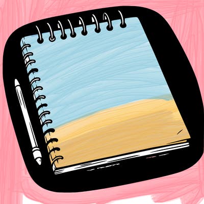 a blank sketch pad