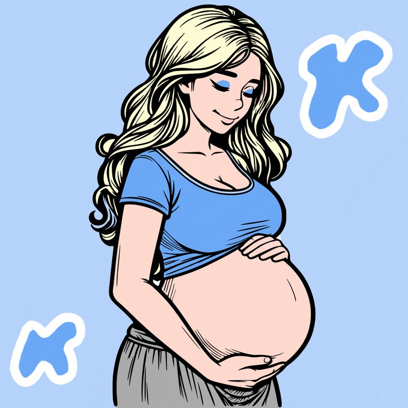 woman heavily pregnant realistic