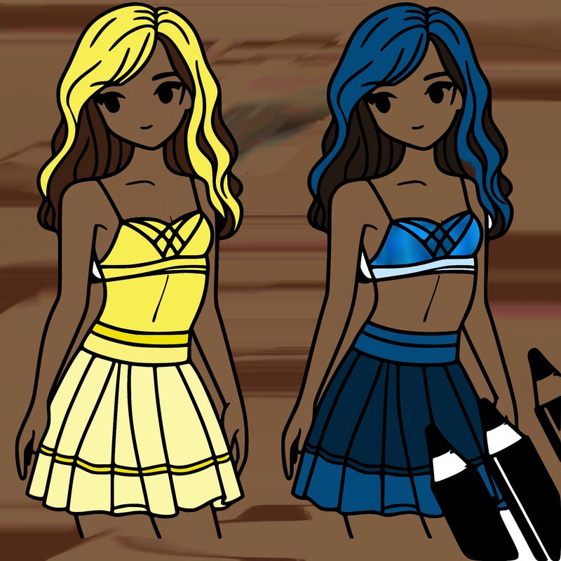 girl in crop top and skirt