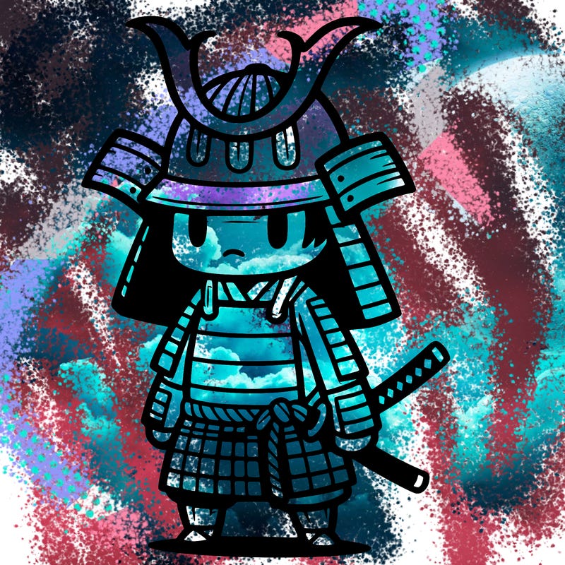 samurai in simple japanese armor