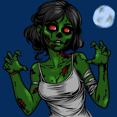 realistic zombie girl