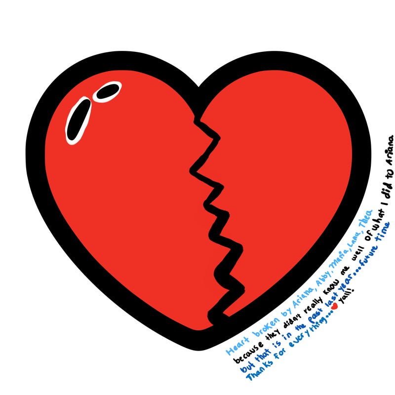 a blank heart
