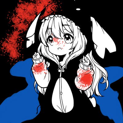 anime girl in a stitch onsie