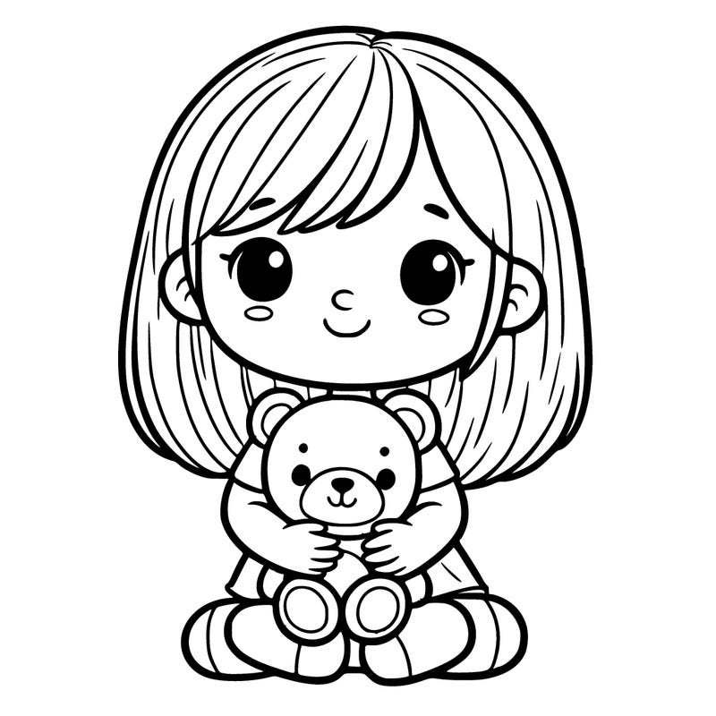girl with a stuffed animal