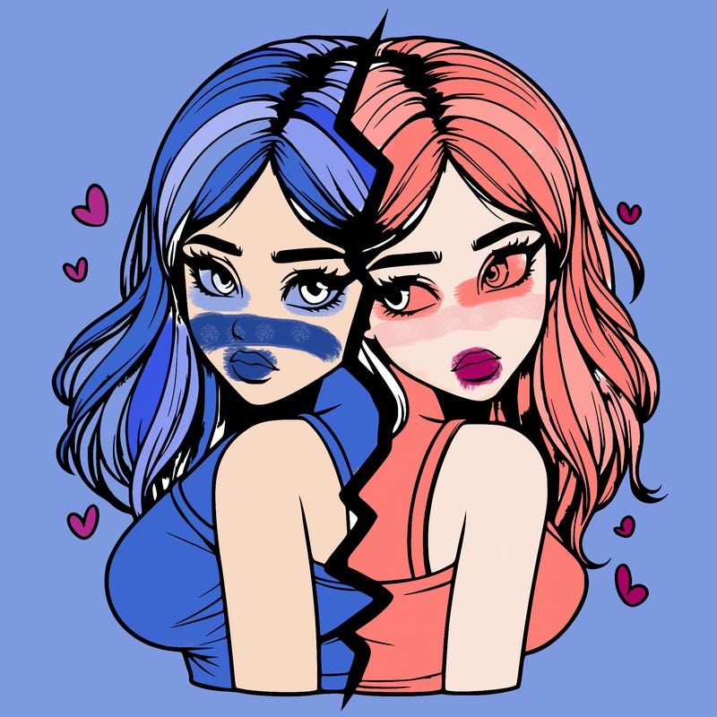 realistic girl split