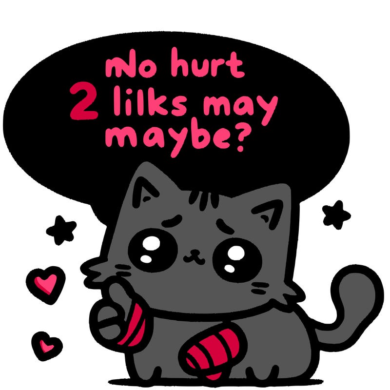 cute cat thats been hurt saiying 2 likes maybe