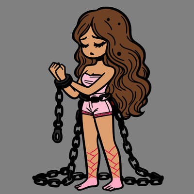 woman in chains