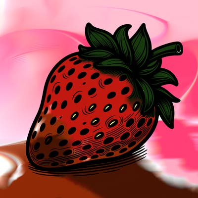 realistic strawberry