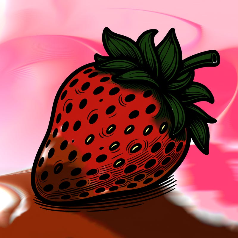 realistic strawberry