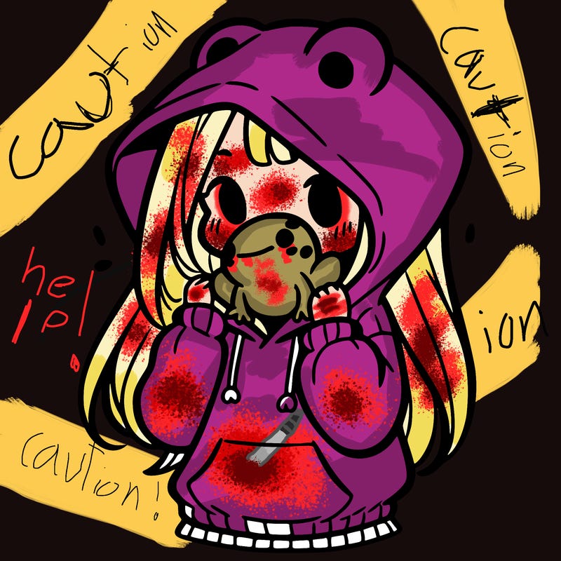 a girl holding a froggy hoodie