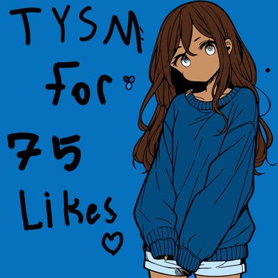 manga teen girl  in a sweater and baggy pants