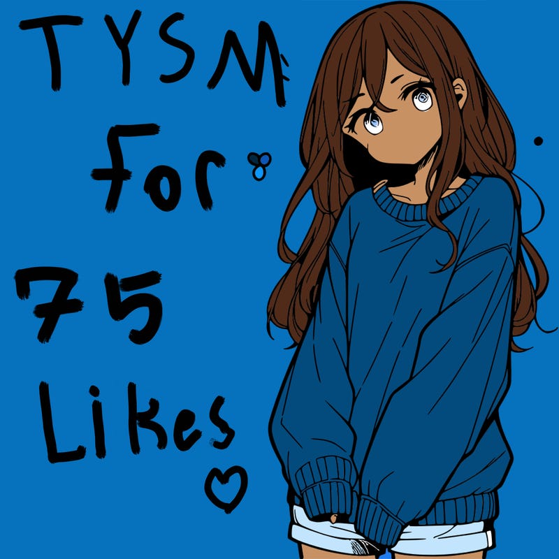 manga teen girl  in a sweater and baggy pants