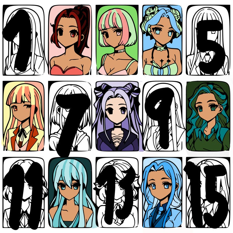 girls that look diffrent anime