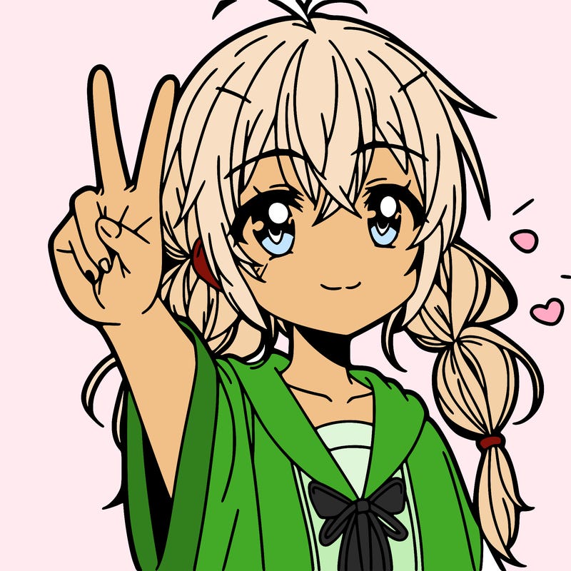 easy anime peace girl