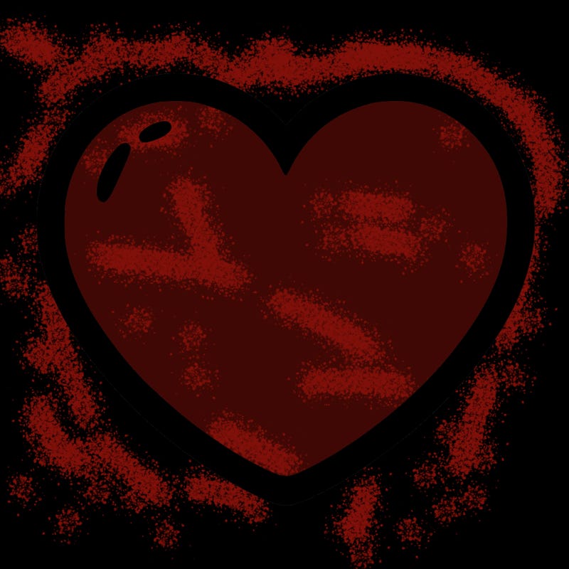 a blank heart