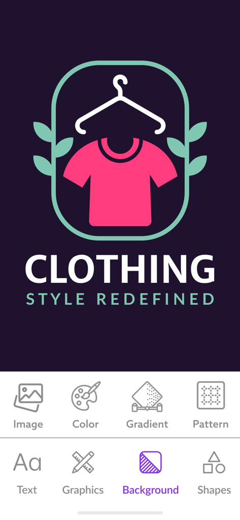 AI Logo Maker + Logo Generator - AI Logo Maker app interface showing a fashion brand logo template and design tools