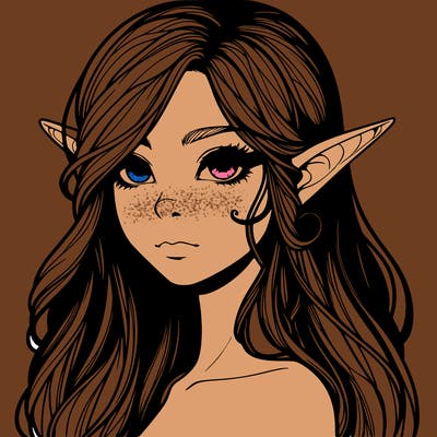 elf girl realistic dark fantasy