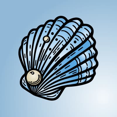 sea shell with pearl