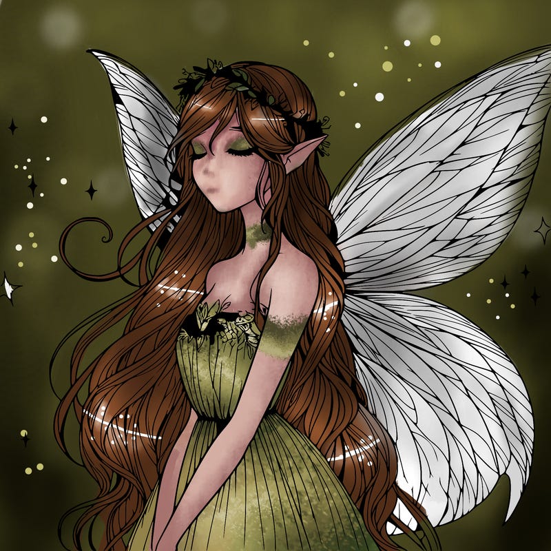 ethereal realistic fairy girl