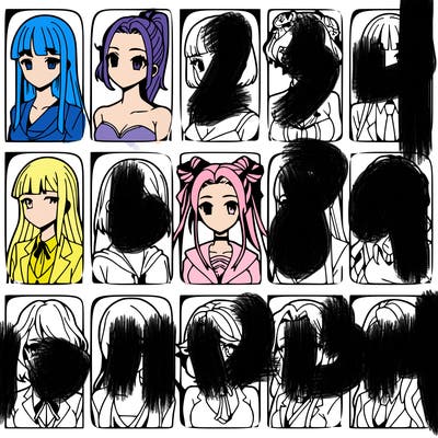 girls that look diffrent anime