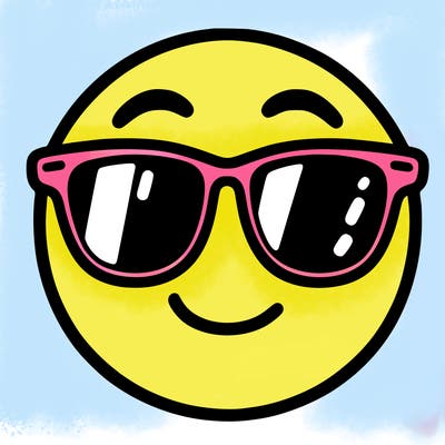 emoji with sunglasses