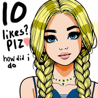 realistic girl with braids