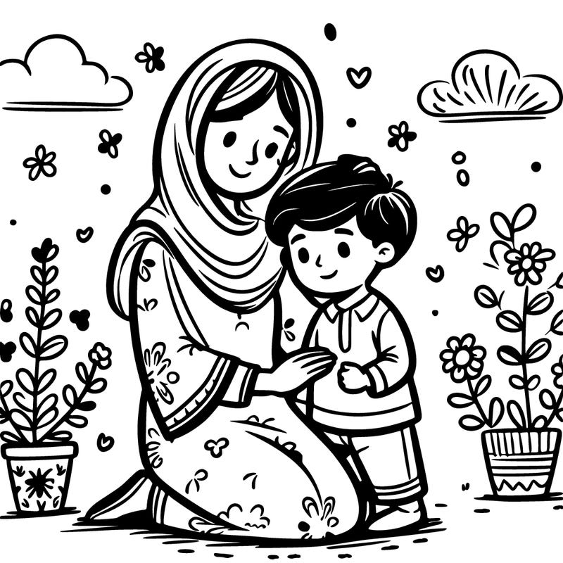 a mother with her child