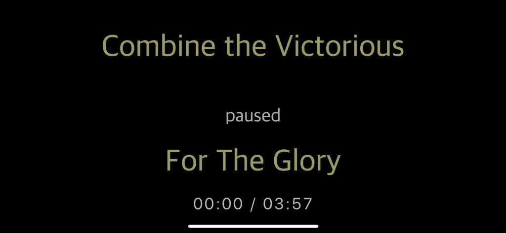 What's Playing - Music player with large text and dark theme for safe driving