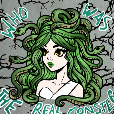 realistic medusa with snakes in her hair