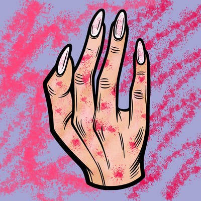 hand model with nails