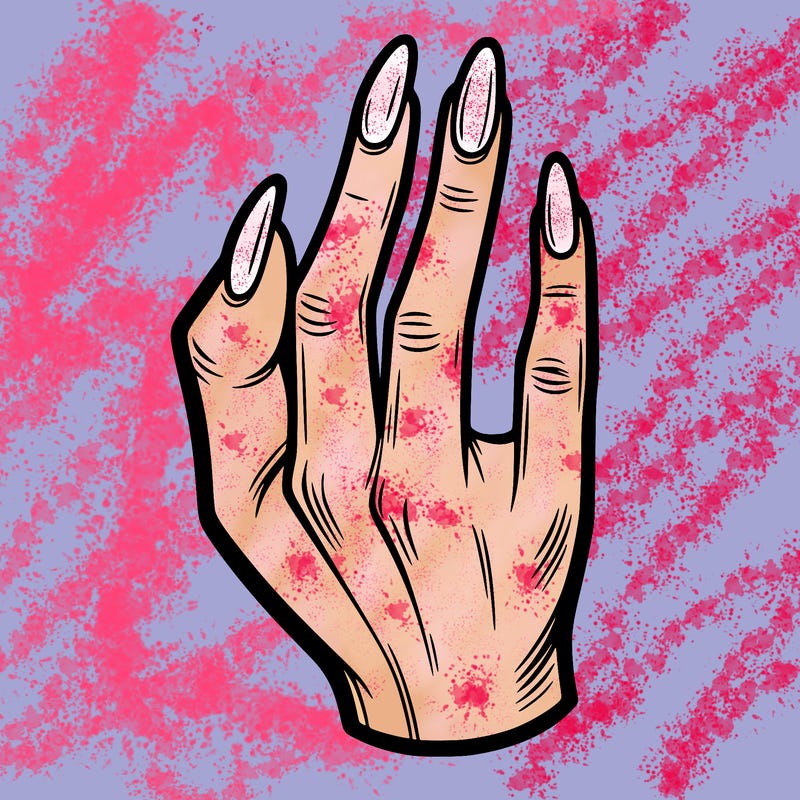 hand model with nails