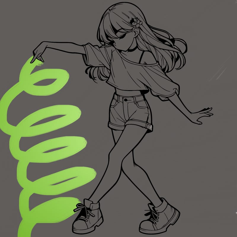 realistic girl danceing