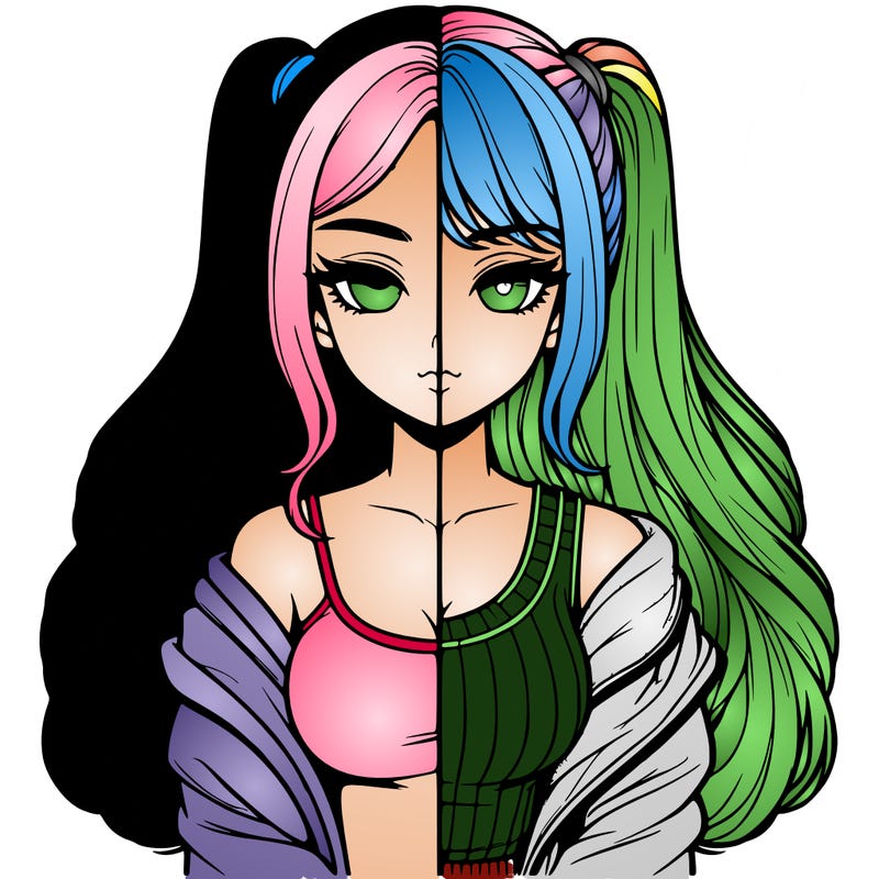 realistic girl split