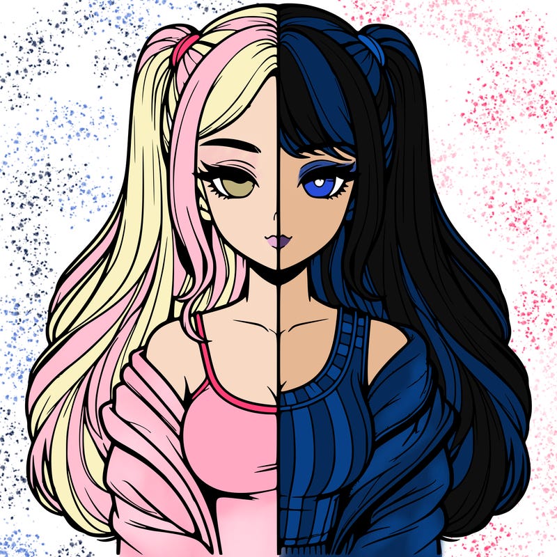 realistic girl split