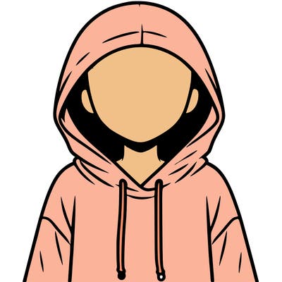 faceless girl in hoodie