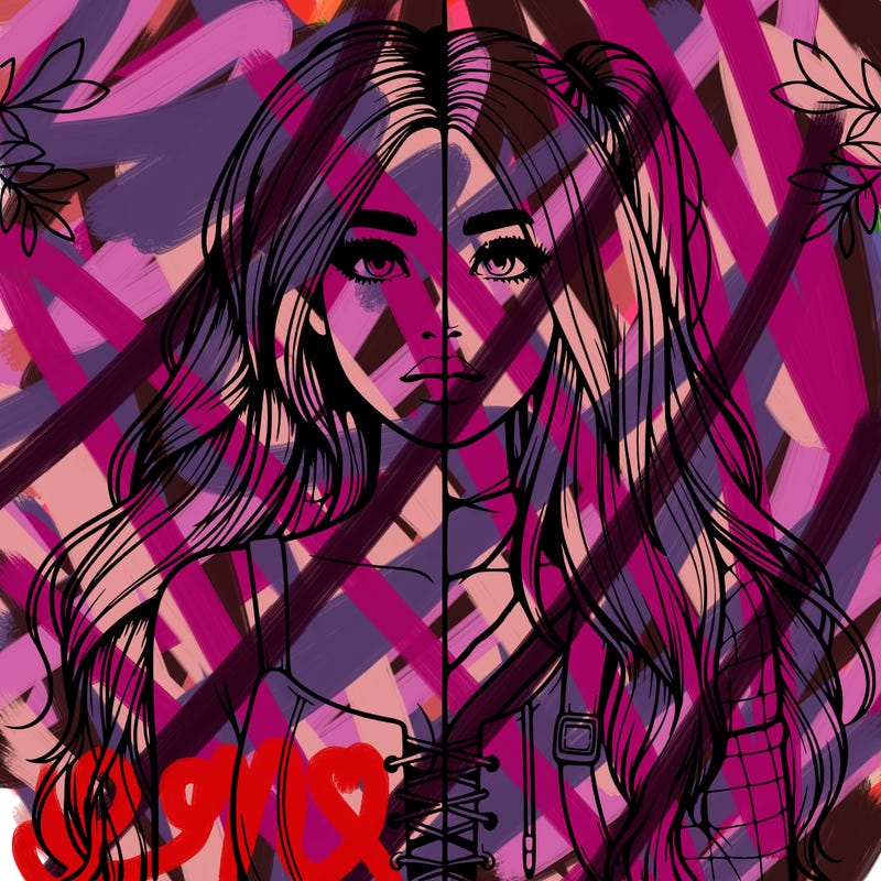 realistic girl split