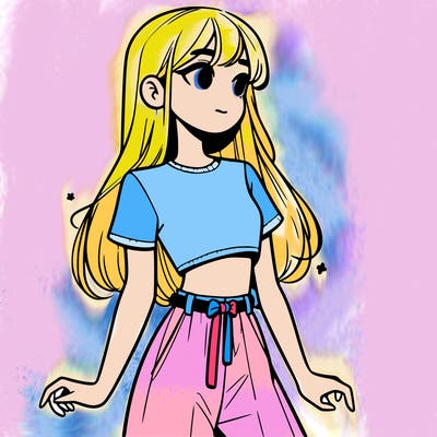 girl in a cute crop top