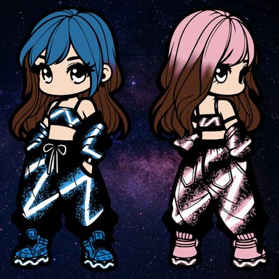 girl in crop top and baggy pants