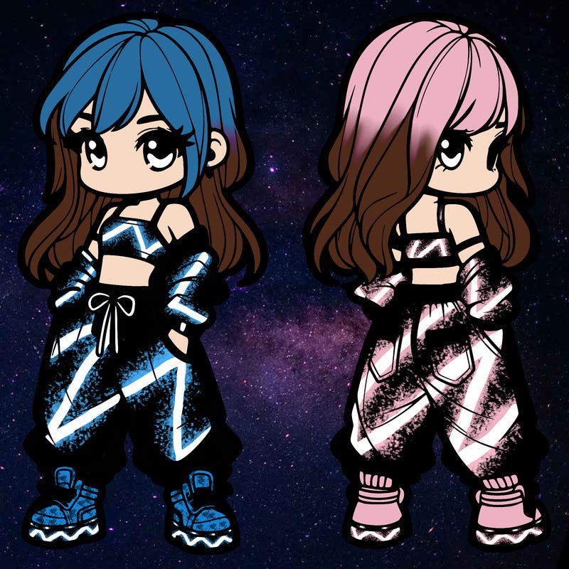 girl in crop top and baggy pants